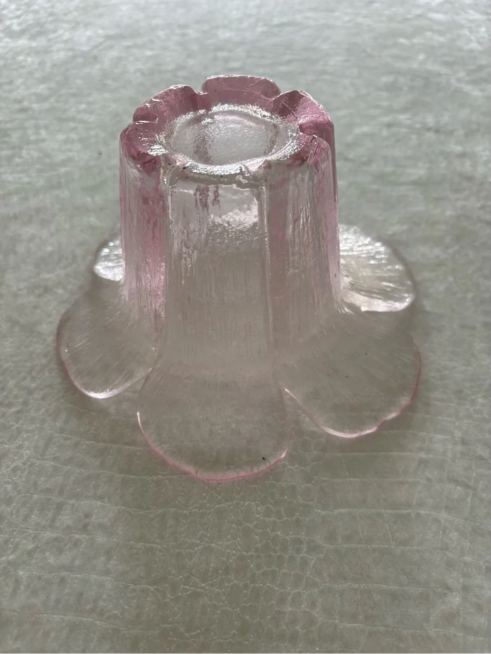 Vintage Viking Pink Glass Flower Bowl - Decorative Home Accent